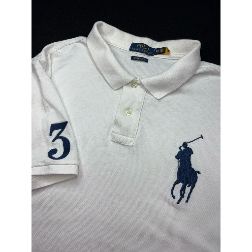 Polo Ralph Lauren Big Pony Polo Men's XXL Embroidered‎ White Shirt
